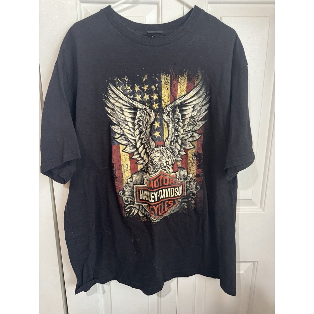 Harley-Davidson Shirt Mens 2XL Black Eagle Indianapolis Southside